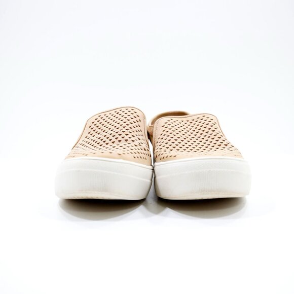 Steve Madden Gal Tan Laser-Cut Leather Platform Slip On Sneakers - 8.5 - Picture 2 of 7